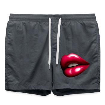 Pretty Red Mouth - Red Lip - Short de bain - charbon - Devant - AI Model Male 185 light (185cm)