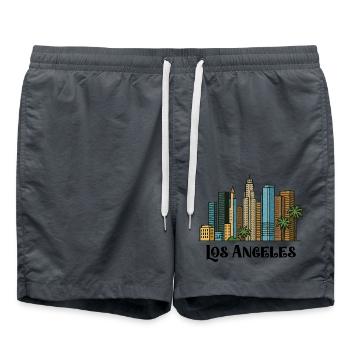 Ville de Los Angeles - Short de bain - charbon - Devant - AI Model Male 185 light (185cm)
