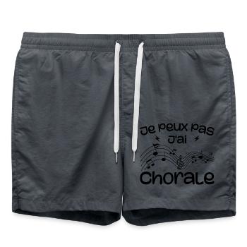 Je Peux Pas J'ai Chorale - Short de bain - charbon - Devant - AI Model Male 185 light (185cm)