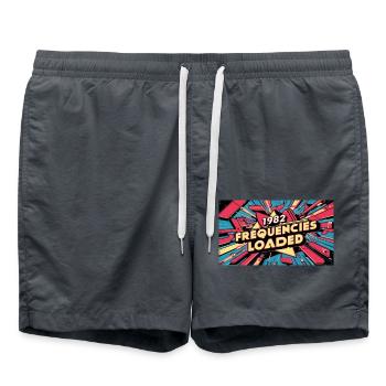 FREQUENCIES LOADED 1982 EXPLOSION - Swim Trunks - anthracite - Front - AI Model Male 185 light (185cm)