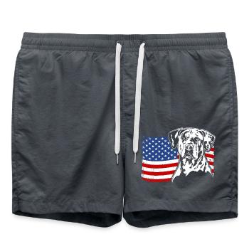 Catahoula Leopard Dog America Flag Dogs Wilsigns - Swim Trunks - anthracite - Front - AI Model Male 185 light (185cm)