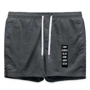 Édimbourg Glasgow Aberdeen Voyage - Short de bain - charbon - Devant - AI Model Male 185 light (185cm)