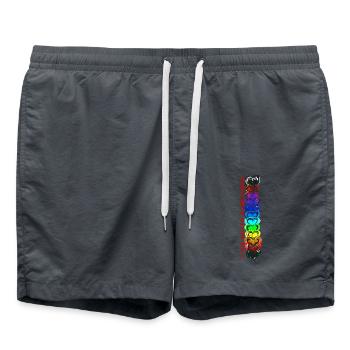 Love Hurts sometimes - Swim Trunks - anthracite - Front - AI Model Male 185 light (185cm)