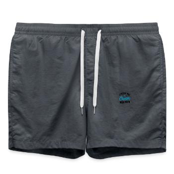 Ich kann nicht, ich habe mit meinem Papa gejagt - Badeshorts - Anthrazit - Vorne - AI Model Male 185 light (185cm)