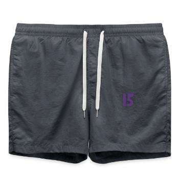 ANNIVERSAIRE. HAPPY BIRTHDAY. JOYEUX ANNIVERSAIRE. - Short de bain - charbon - Devant - AI Model Male 185 light (185cm)