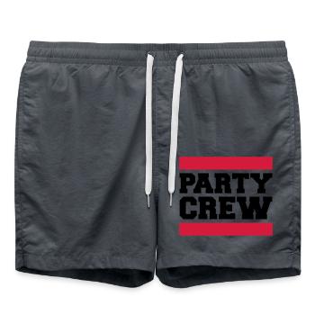 Party Crew Design - Swim Trunks - anthracite - Front - AI Model Male 185 light (185cm)
