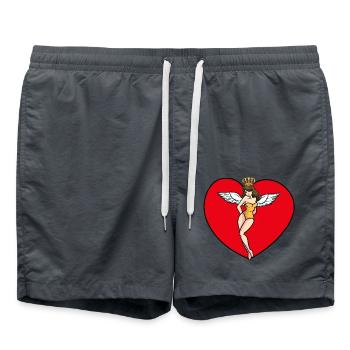Femme de rêve coeur mannequin Engel sexy Girl Queen Amour - Short de bain - charbon - Devant - AI Model Male 185 light (185cm)