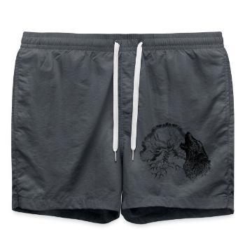 Celtic Ireland Viking Celtic Knot Pattern Tree - Swim Trunks - anthracite - Front - AI Model Male 185 light (185cm)