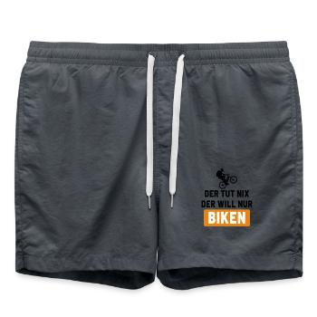 Der tut nix, der will nur Biken! - Badeshorts - Anthrazit - Vorne - AI Model Male 185 light (185cm)