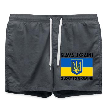 Slava ukraini - Badeshorts - Anthrazit - Vorne - AI Model Male 185 light (185cm)