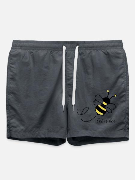 Let it be bee - Badeshorts - Anthrazit