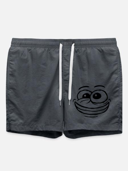 Design crazy comic face - Swim Trunks - anthracite