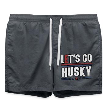 Let's go Husky - Badeshorts - Anthrazit - Vorne - AI Model Male 185 light (185cm)
