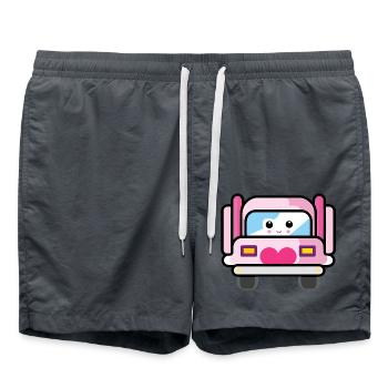 Truck Truck Bus Driver Truck Driver Women Design - Swim Trunks - anthracite - Front - AI Model Male 185 light (185cm)