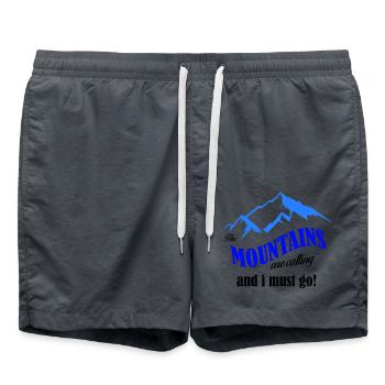 Les montagnes appellent la copie - Short de bain - charbon - Devant - AI Model Male 185 light (185cm)