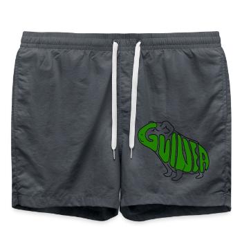 Cochon d’Inde Vert - Short de bain - charbon - Devant - AI Model Male 185 light (185cm)
