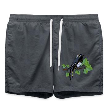 Colorful bird - Swim Trunks - anthracite - Front - AI Model Male 185 light (185cm)