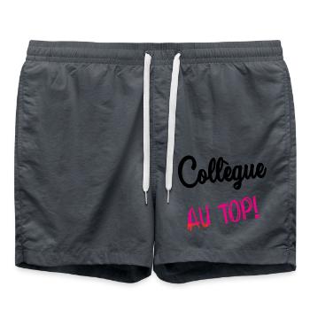KOLLEGE. HUMOR. RUHESTAND. RUHESTAND. PENSIONIERT - Badeshorts - Anthrazit - Vorne - AI Model Male 185 light (185cm)