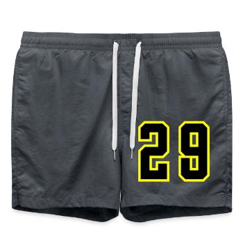 29 Zahl Trikot - Badeshorts - Anthrazit - Vorne - AI Model Male 185 light (185cm)