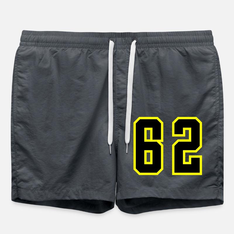 62 Number Jersey - Swim Trunks - anthracite