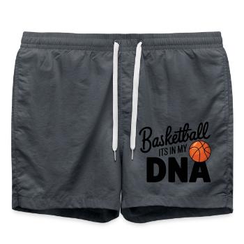 Basketball ist in meiner DNA - Badeshorts - Anthrazit - Vorne - AI Model Male 185 light (185cm)