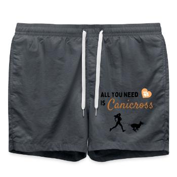 Alles, was du brauchst, sind Canicross Frauen - Badeshorts - Anthrazit - Vorne - AI Model Male 185 light (185cm)