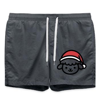 Christmas Cute Sheep - Swim Trunks - anthracite - Front - AI Model Male 185 light (185cm)