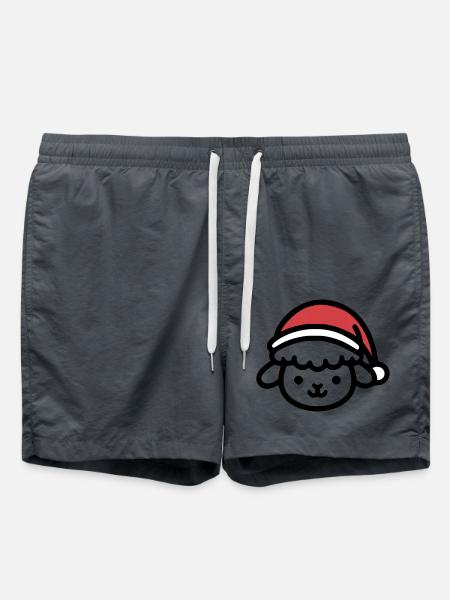 Christmas Cute Sheep - Swim Trunks - anthracite