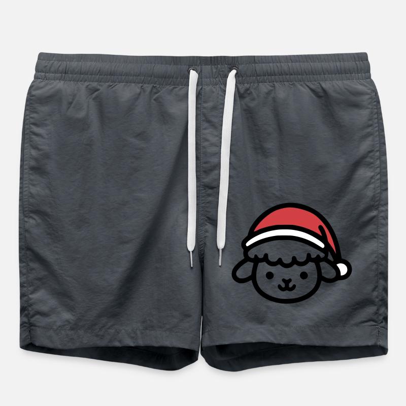 Christmas Cute Sheep - Swim Trunks - anthracite