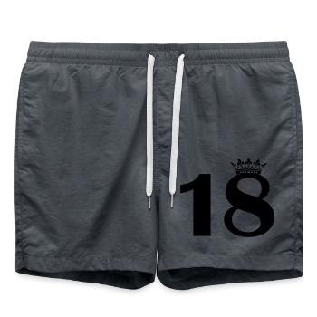 18 krone - Badeshorts - Anthrazit - Vorne - AI Model Male 185 light (185cm)