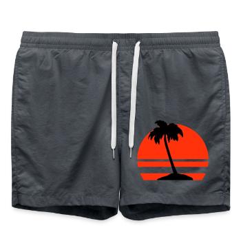 Palm Island - Swim Trunks - anthracite - Front - AI Model Male 185 light (185cm)