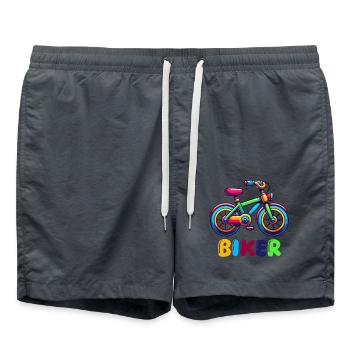fahrrad biker - Badeshorts - Anthrazit - Vorne - AI Model Male 185 light (185cm)