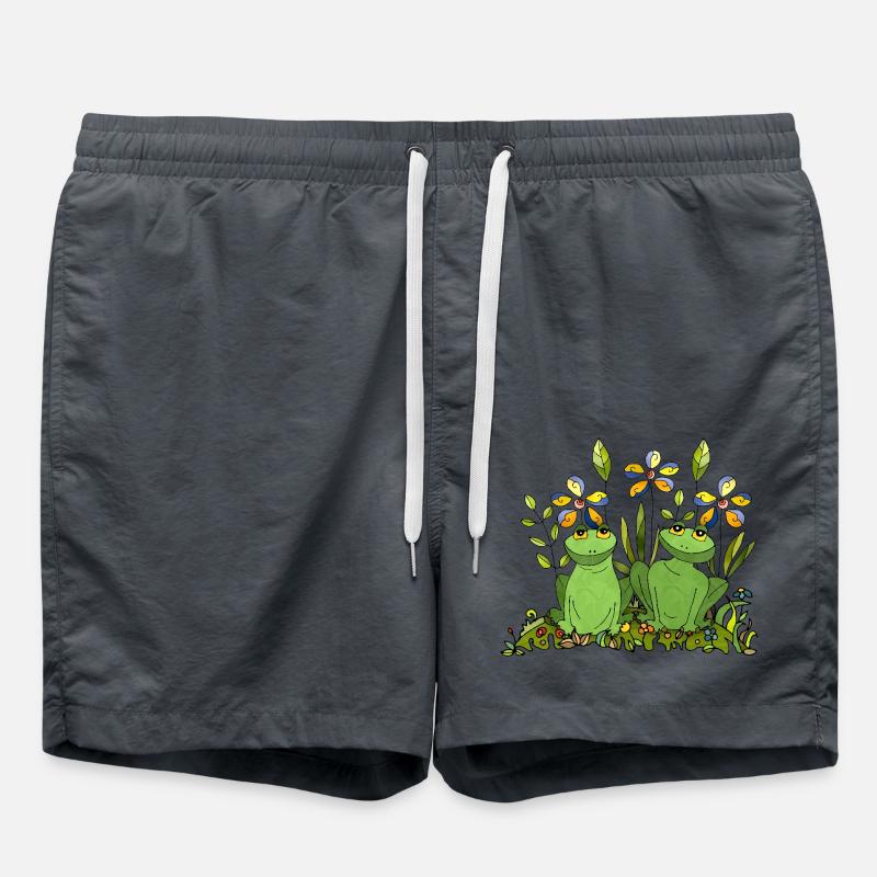 Frösche - Badeshorts - Anthrazit