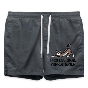 Animal - Professional Purrsitioner - Short de bain - charbon - Devant - AI Model Male 185 light (185cm)