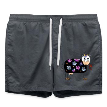 Cow - Swim Trunks - anthracite - Front - AI Model Male 185 light (185cm)