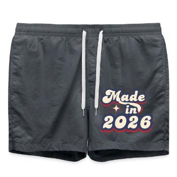 Made in 2026 retro - Short de bain - charbon - Devant - AI Model Male 185 light (185cm)