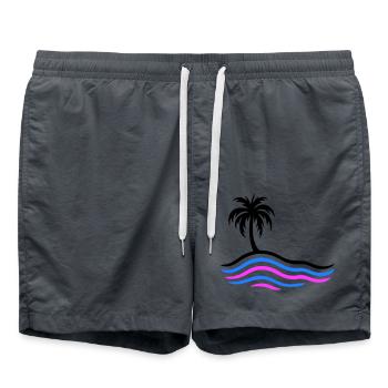 Île Palm Sea - Short de bain - charbon - Devant - AI Model Male 185 light (185cm)