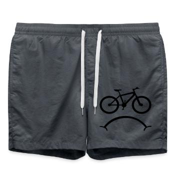 Trauriges Fahrrad - Badeshorts - Anthrazit - Vorne - AI Model Male 185 light (185cm)