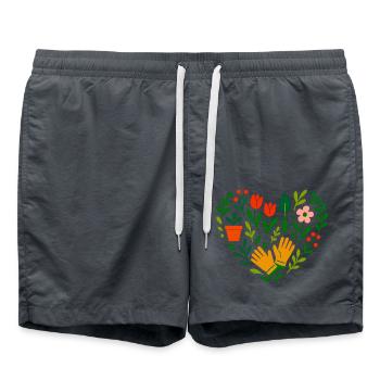 Garden of love - Swim Trunks - anthracite - Front - AI Model Male 185 light (185cm)
