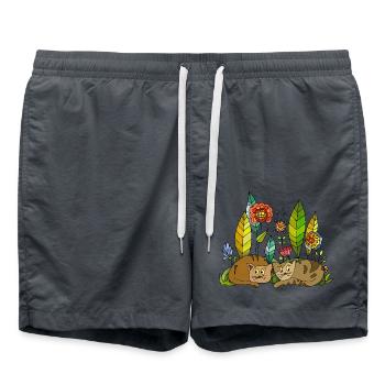 Cats - Swim Trunks - anthracite - Front - AI Model Male 185 light (185cm)