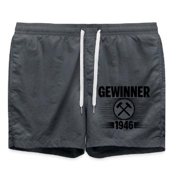 Erzgebirge Gewinner - Badeshorts - Anthrazit - Vorne - AI Model Male 185 light (185cm)