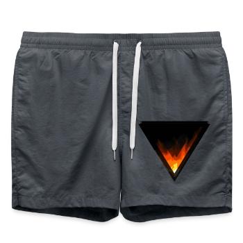 Emblème de la flotte galactique Bataille spatiale futuriste - Short de bain - charbon - Devant - AI Model Male 185 light (185cm)
