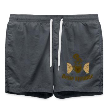 Croissant Coffee - Swim Trunks - anthracite - Front - AI Model Male 185 light (185cm)