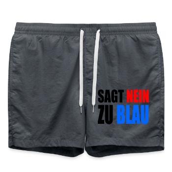 Dites non au bleu - AfD - Short de bain - charbon - Devant - AI Model Male 185 light (185cm)
