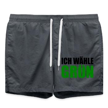 I choose green - Swim Trunks - anthracite - Front - AI Model Male 185 light (185cm)