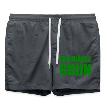 I choose green - Swim Trunks - anthracite - Front - AI Model Male 185 light (185cm)