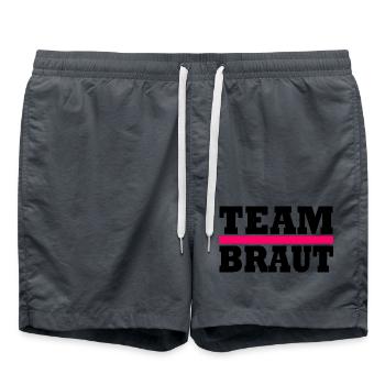 Team braut - Badeshorts - Anthrazit - Vorne - AI Model Male 185 light (185cm)