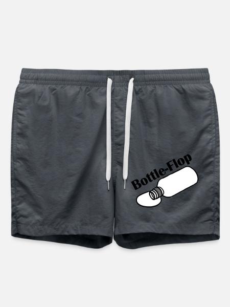 Bottleflop - Bottleflip parody design - Swim Trunks - anthracite