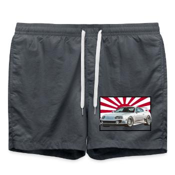Supra mk4 Swycar Edition - Badeshorts - Anthrazit - Vorne - AI Model Male 185 light (185cm)