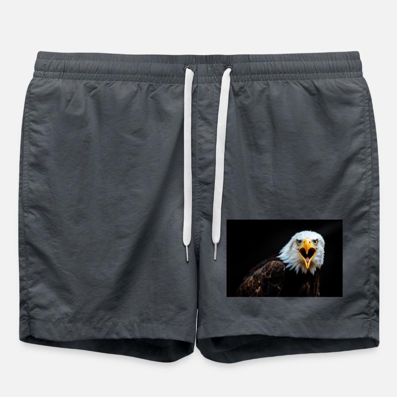 Regard d’aigle en colère - Short de bain - charbon